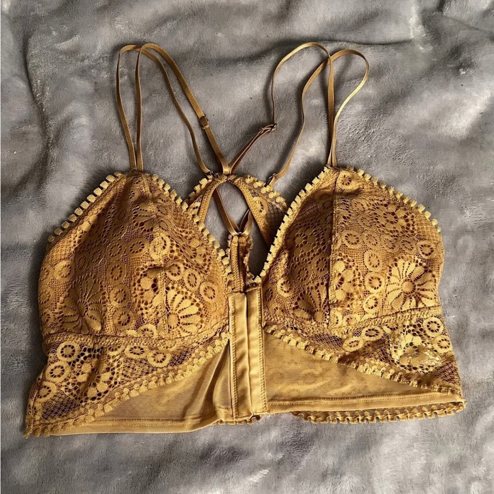 AERIE American Eagle camisole bralette nude lace SMALL